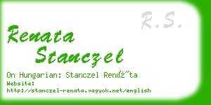 renata stanczel business card